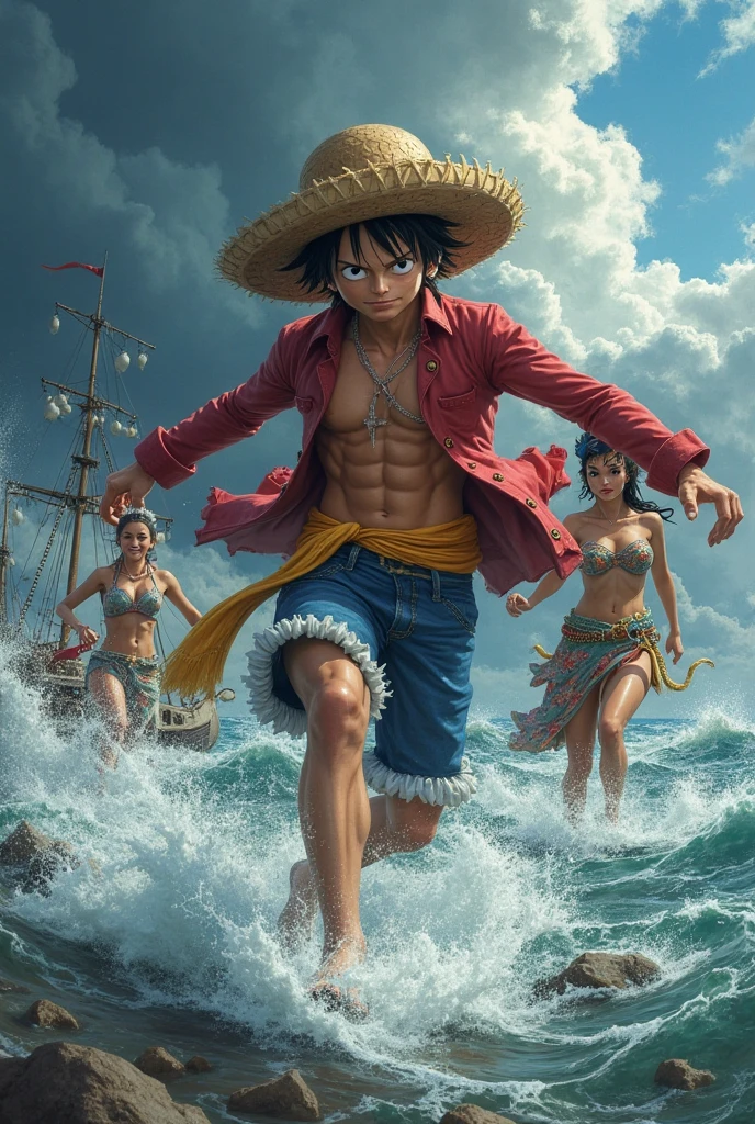 "One Piece": Monkey D. Luffy and his crew of pirates search for the world's greatest treasure, el "One Piece", mientras navegan por mares peligrosos, luchan contra otros piratas y se enfrentan a poderosas organizaciones. --auto