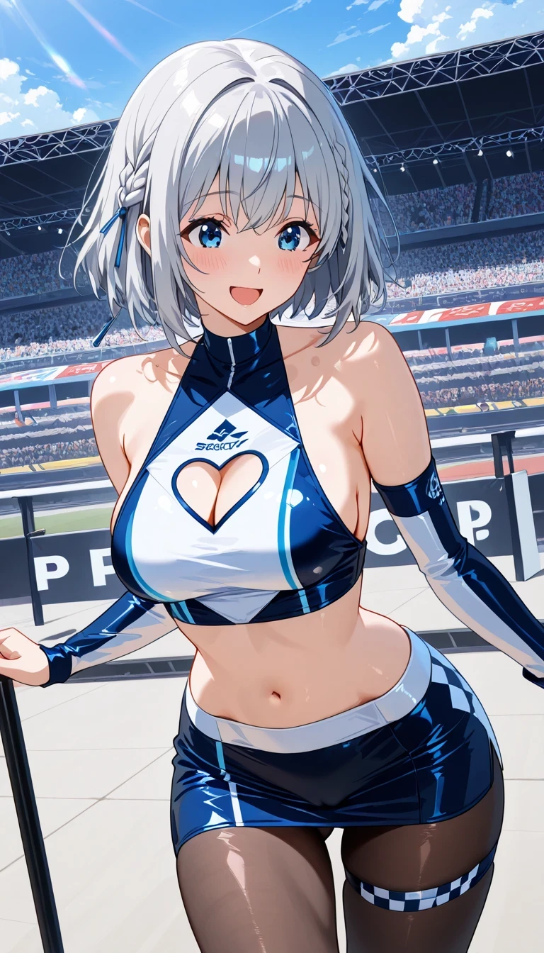 speed skating、arena、Beauty、backwards、Upper body、breast enhancement