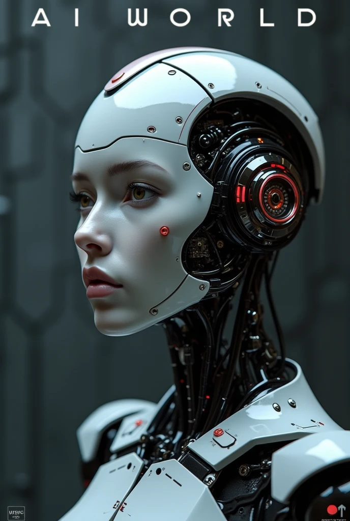 [Cat : girl : 7], Chest, Porcelain face, robot, parts and components, 150 mm, Beautiful studio soft light, Rim Light, 生动的detail, Cyberpunk, hyperPractical, Anatomical, Facial muscles, Cables and wires, Microchip, H. R. Giger style, Extremely detailed  (Practical, photo-Practical:1.37),Astonishing, detail