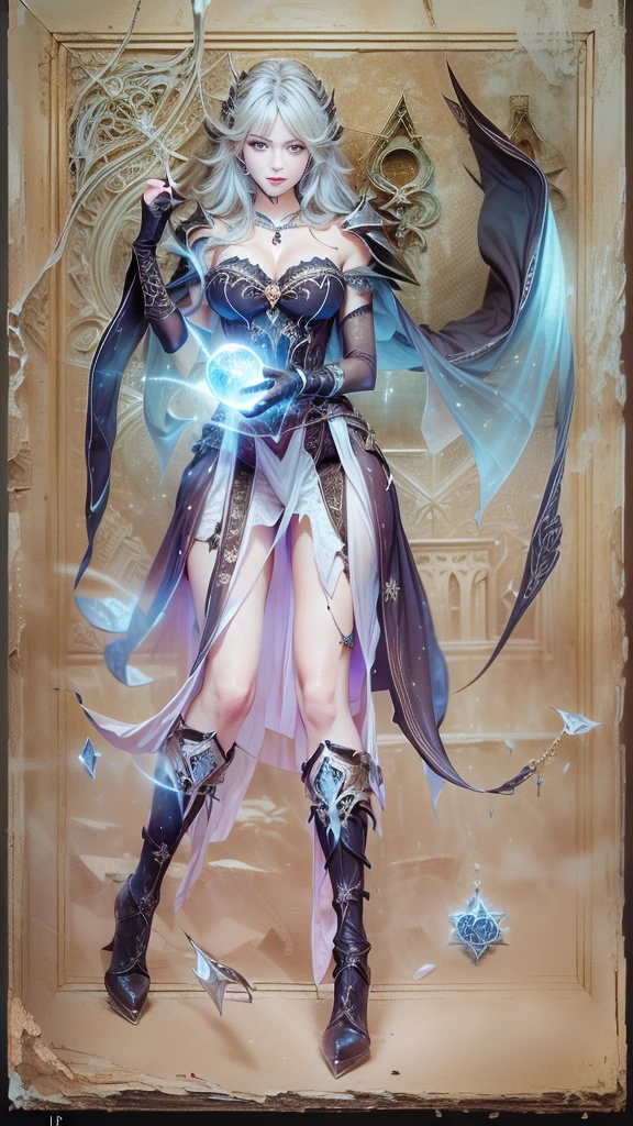 high details, best quality, 16k, [ultra detailed], masterpiece, best quality, (extremely detailed), dynamic angle, ultra wide shot, photorealistic, ((fantasy art)), dnd art, rpg art, realistic art, female human druid of the stars, guardian of nature, controlling magical energy made of stars, swirling blue stary magical light, divine symbols, DruidMagicAI (1.5 intricate details, Masterpiece, best quality), human female,  extremally beautiful, ultra feminine, dynamic hair, dynamic hair color, wearing leather armor CM-Beautiful_armor, holding a staff, moon light, stars, dynamic natural background,  RPG art, magical atmosphere magic-fantasy-forest, ultra best realistic, best details, best quality, 16k, [ultra detailed], masterpiece, best quality, (extremely detailed), ultra wide shot, photorealism, depth of field, hyper realistic painting, aetherpunkai