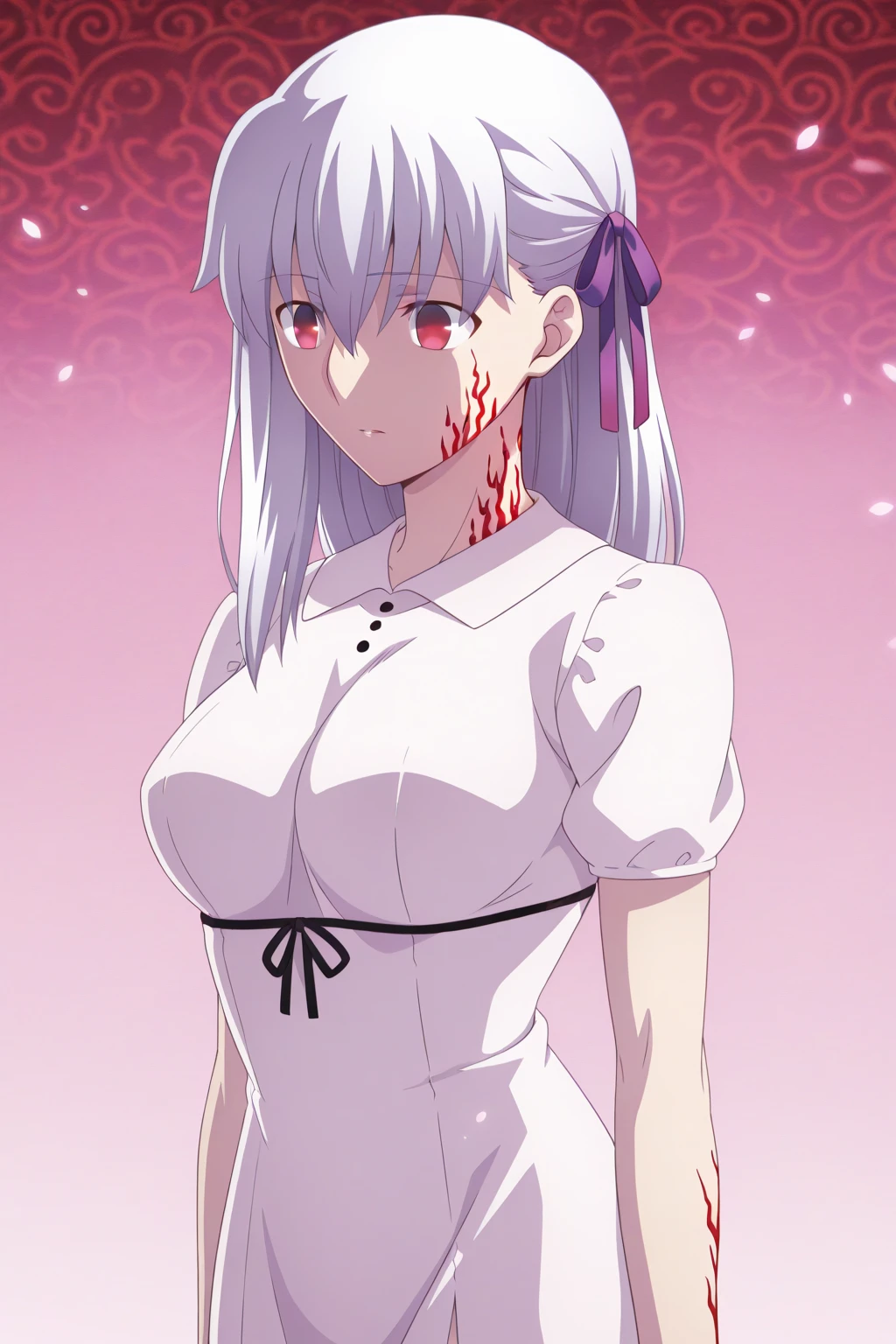 WBC, 1girl, solo, portrait, big breasts, bathroom, nude, in water, bathtub, in bath, ((((covered in blood)))), fine detail, perfect quality, good quality, masterpiece, HDR, UHD <lora:White Blood Cell:0.7>