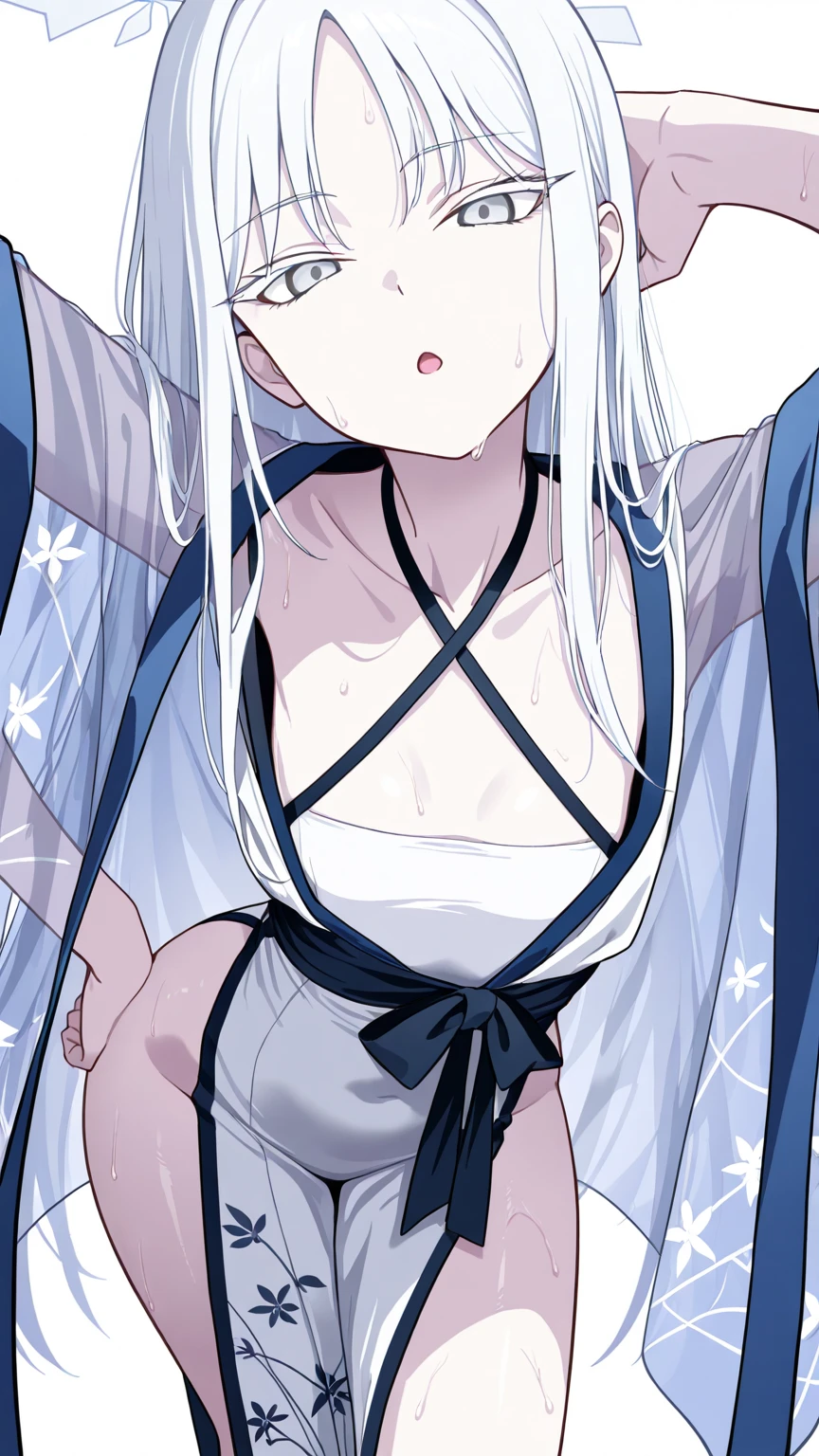 NSFW,masterpiece,Highest quality,High resolution,Very detailed,white\(no game No life\),Long Hair,Small breasts,Angel,Angelの羽,High-quality dress,Halter neck,gem,expectant face,blush,Seduce,Hotel town at night,barker,prostitution
