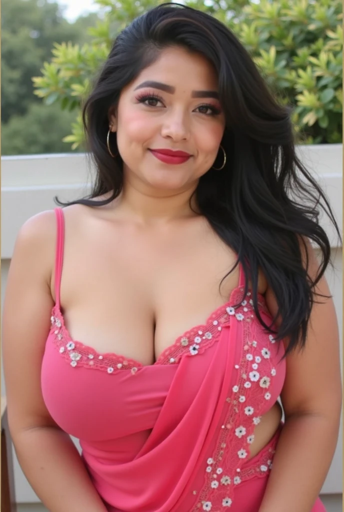 a woman( Indian actress cute, gorgeous, trendy, with large huge gigantic juggs(enormous, huge curvy chest) , voluptous, fashionable, very sexy) in a revealing saree(designer, deep(very huge) neckline, low(very deep) neckline, almost 98% of breast area visible, sexy intricate designer translucent colorful blouse is very huge loose and low, very low) showcasing a beautiful woman with well proportioned physique(busty, bursting out breast(huge, large, gigantic) , beautiful nose, soft smile, beautiful eyes, nipple shape clearly visible, real skin texture, beautiful face, leaning forward for sexy pose, juggs coming out of designer blouse), pulling her blouse by hands to Showing her beautiful extra large enormous juggs, real girl skin, weddings night Sexually arousal clothes , lying on her stomach on bed, her huge breasts squeezes on bed