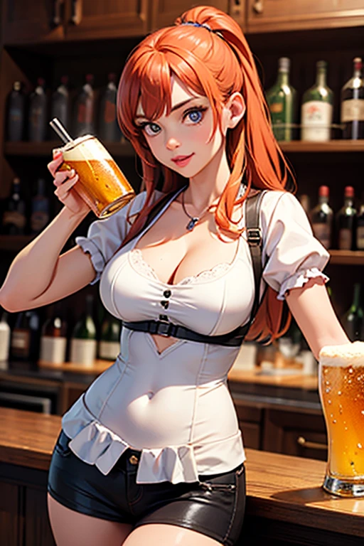 Kizi,huge tit,Orange hair,Hamburg in hand,drools,Cute