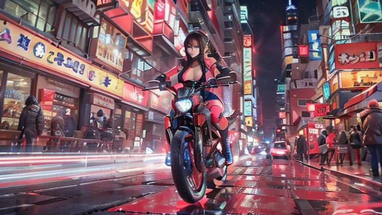 Anime Waifu beautiful detailed eyes, beautiful detailed lips, extremely detailed eyes and face, longeyelashes, 1girl, sensual, young woman, medium breasts, beautiful feminine face, nice thighs, slim, sexy, erotic, beautiful clothes, perfect body, cinematic lighting and framing, (best quality,4k,8k,highres,masterpiece:1.2),ultra-detailed,digital painting,portrait,glamorous,highly detailed,soft lighting,warm color tones  rina Focalors, cute and sexy girl, erotic, porn, hentai style, thick ass, sexy body, blue short sleeve jacket, blue heavy boots, cyberpunk, cyberpunk style, augmentations, cyberpunk augmentations, streat, metal hands, cybernetic hands, police car, police car in the background, night city, rain, heavy rain