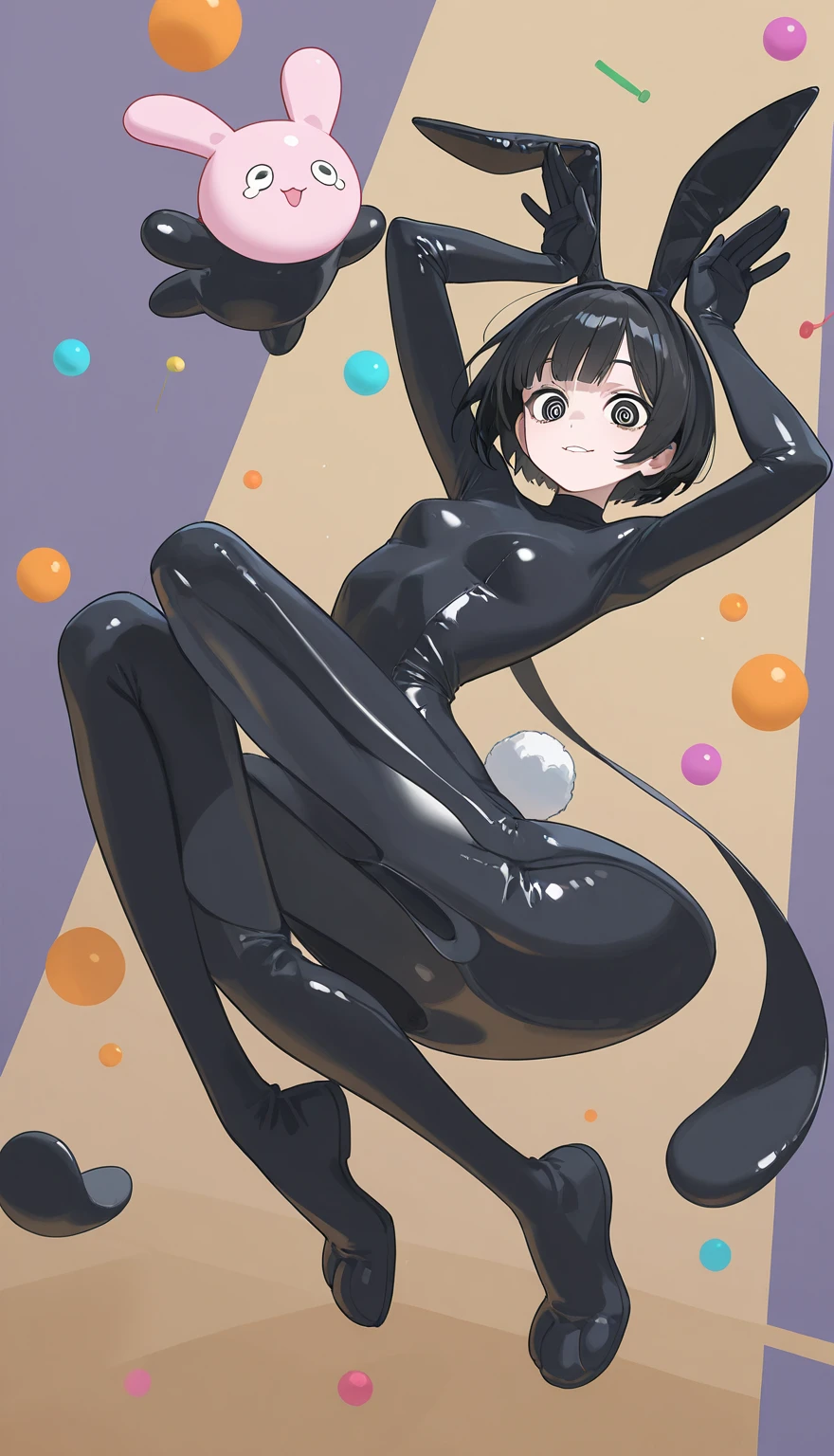 ((8K Ultra Clear)),((best qualityer)),((tmasterpiece:1.2)),((Anatomical-grade anatomy of the human body)),((a 16 year old girl)),((cute big breasts,kawaii)),((Pink Lips)),((wide blue eyes)),((with short black hair)),((D-cuplack transparent Japanese school swimsuit)),((Pubic hair shows through)),((Can see the device)),((Hairy device)),((Pubic hair shows through肚脐)),((Liquid comes out of the device)),((Loafer shoes)),((sleek legs)),((Smooth arms)),((half squatting)),((double)),((Exposed flesh))