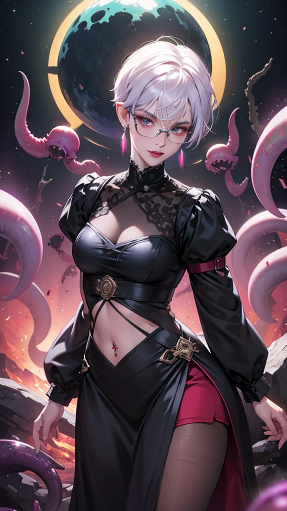 official art, unity 8k wallpaper, ultra detailed, beautiful and aesthetic, masterpiece, best quality, (zentangle, mandala, tangle, entangle), (fractal art:1.3) , 1girl, medium breast, extremely detailed, dynamic angle, cowboyshot, witches, the most beautiful form of chaos, elegant, using staff, wearing pointy hat, a brutalist designed, vivid colours, romanticism, by james jean, roby dwi antono, ross tran, francis bacon, michal mraz, adrian ghenie, petra cortright, gerhard richter, takato yamamoto, ashley wood, atmospheric, ecstasy of musical notes, streaming musical notes visible