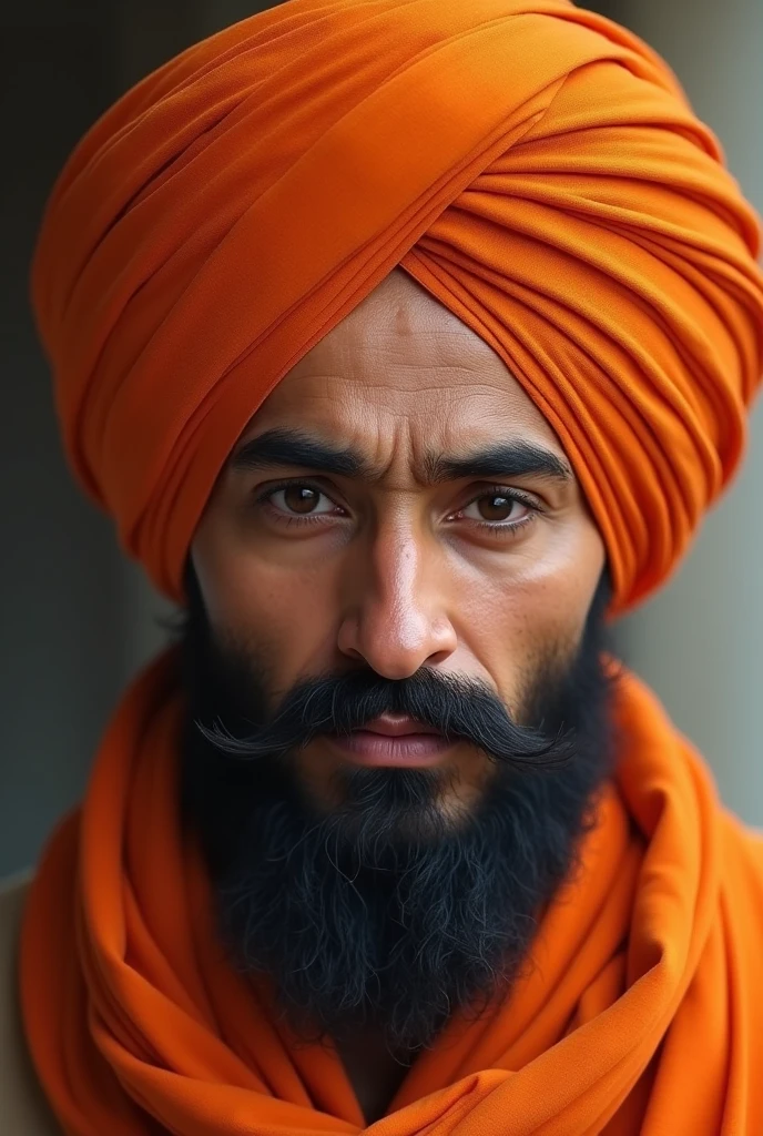 A 24 years  boy pic guru nanak dev turban red laddi
