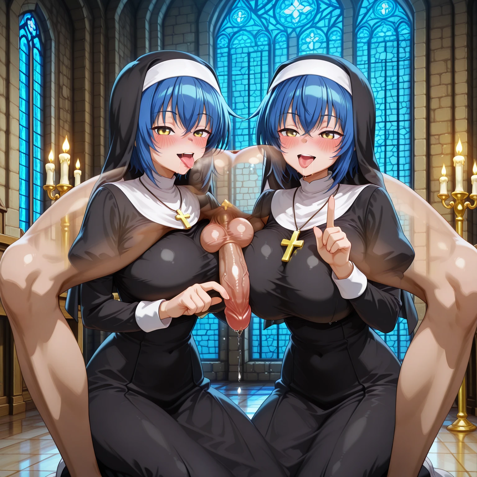score_9, score_8_up, score_7_up, source_anime, small breasts, naked, open outfit, 1 , 1 girl, naked, penis grab, 1 penis, suck penis, very many cum shots, vomiting sperm, small penis, Noelle Silva/ノエル・シルヴァ (Black Clover) SDXL LoRA