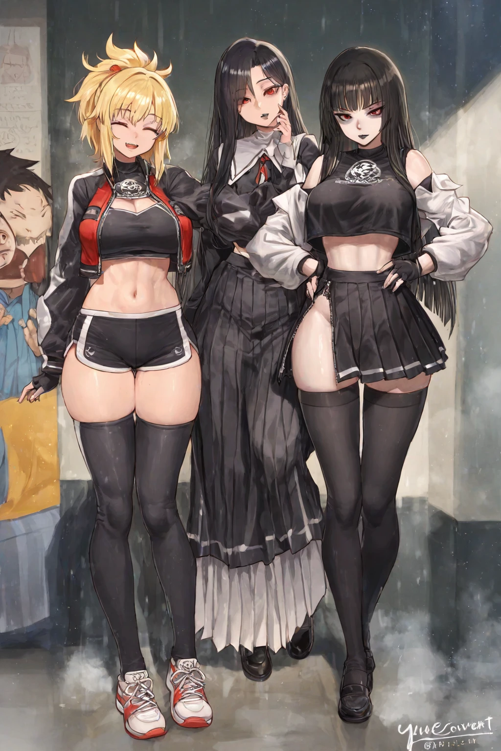 incantation(Prompt): Royal Sister,blacksilk,Contrast,Blindfolds,roleplaying,Three-point bikini,strappy heels,body
type: Magic 2.2D, CFG scale: 7, Hires upscale: 1.5