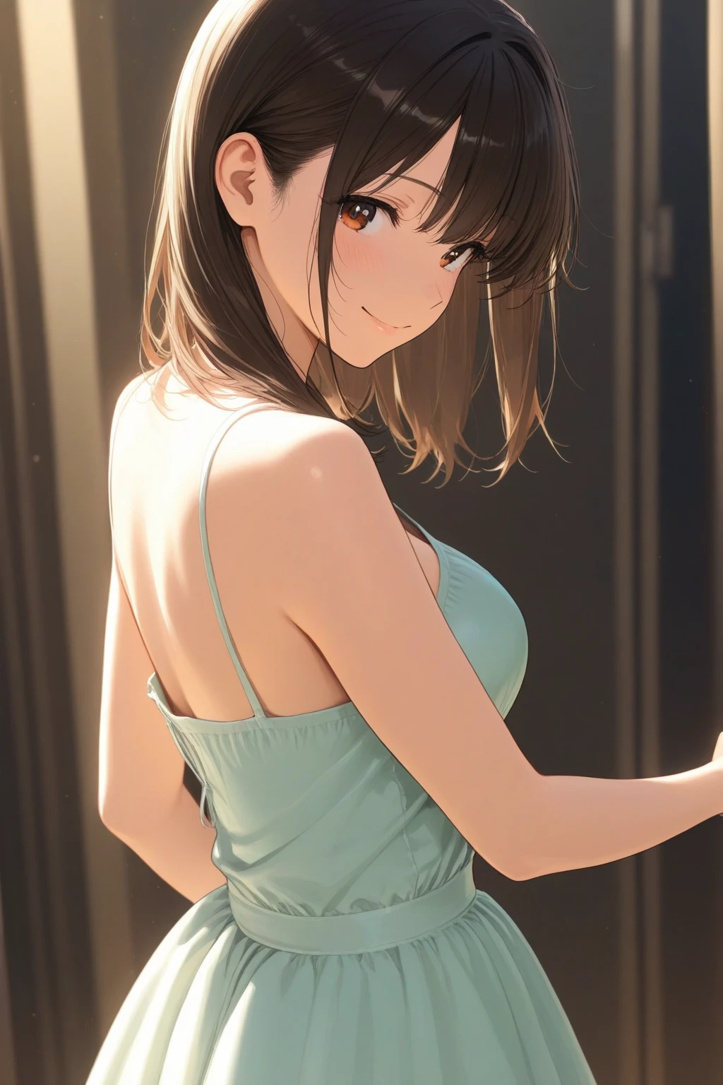(extremely detailed CG unity 8k wallpaper), (masterpiece), (best quality), (ultra-detailed), (best illustration), (best shadow), (absurdres), BREAK girl, sweat, steam, medium breast, looking at viewer, light smile,