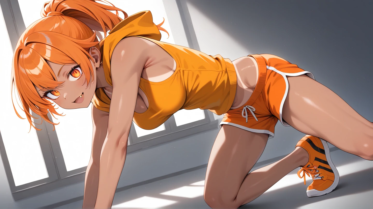 Anime - style image of woman in yellow leotard lying on tennis court, asuka suit under clothes!, Smooth Anime CG Art, Ilya Kuvshinov. 4 k, Trending on CGSTATION, by Kentaro Miura, Seductive Anime Girl, photorealistic anime girl render, full body zenkai! asuka suit, Art styles : Ilya Kuvshinov