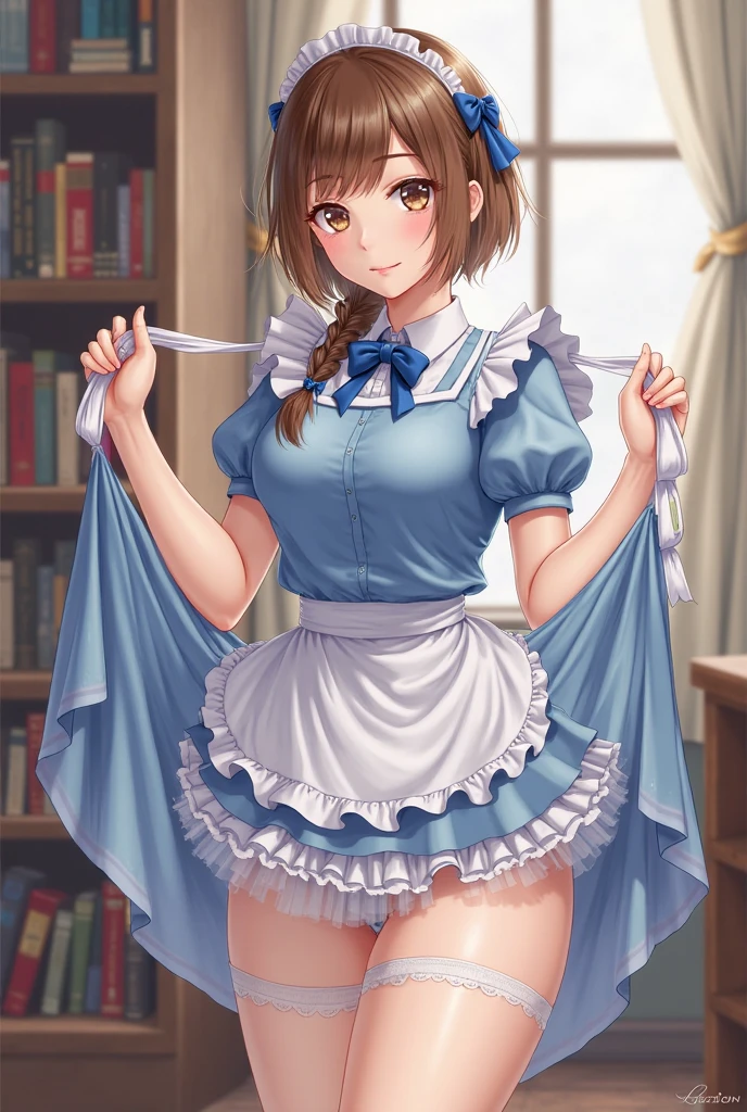 masterpiece, highest quality, High resolution, kinomoto sakura, One girl, brown hair, short hair, antenna hair, Ahoge, Crown, Green Eyes, White Dress, No sleeve, White gloves,Retention Staff, smile, Open your mouth, Cowboy Shot, blue sky,Cane,A lot of semen on the faceが垂れている、A lot of semen drips onto my face、Sobbing、Crying face、Sad look、Tears flow、A lot of semen on the face、Semen dripping from her mouth、Semen dripping from my mouth、Covered in semen all over the face、Semen dripping on hair、A lot of semen on the faceが垂れている、Facial、A large amount of semen is dripping on the face、Semen was splashed on my face、Semen is ejaculated forcefully from the man&#39;s penis and splashed on the girl&#39;s face、Adult female、The exact number of fingers、Exact number of legs、Exact number of arms、bangs, Ribbon Ponytail, brown hair, (blush:1), (Put one hand in your panties:1.8), Fingering, (Pussy juice:1.2), Cum in mouth, (A woman is holding and trying to suck the penis of a man standing next to her:1.5)、white and navy idol costume、The costume comes with a navy blue idol-style corset.., The costume has a ribbon attached to its collar..、It is a costume that covers up to the shoulders., side, upper arm, and arms., That costume only opens wide at the chest..、Knee-high socks、white idol style skirt, (Underwear with elaborate and luxurious decorations:1.3), Ribbon at collar., (White and pink panties with lots of lace:1.3), White Lace Bra:1.2), Sexy Underwear, Knee socks、 Beautiful big breasts, (Erect nipples:1), Her skirt is flipped up、highest quality, High resolution, (Fine and beautiful eyes:1.6), Highly detailed face, Perfect lighting, Highly detailed CG, (Perfect hands, Perfect Anatomy),Embarrassed expression、The expression of someone who is holding back from going to the toilet, (Sexual pleasure expression:1.4), (Expressions of anguish:1.2)、close your eyes、sexy look、Look Up、mouth half open、climax、(Live Stage、Many spectators:1.3)、whole body