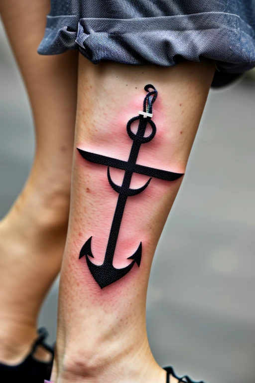 anchor compass sleeve tattoo