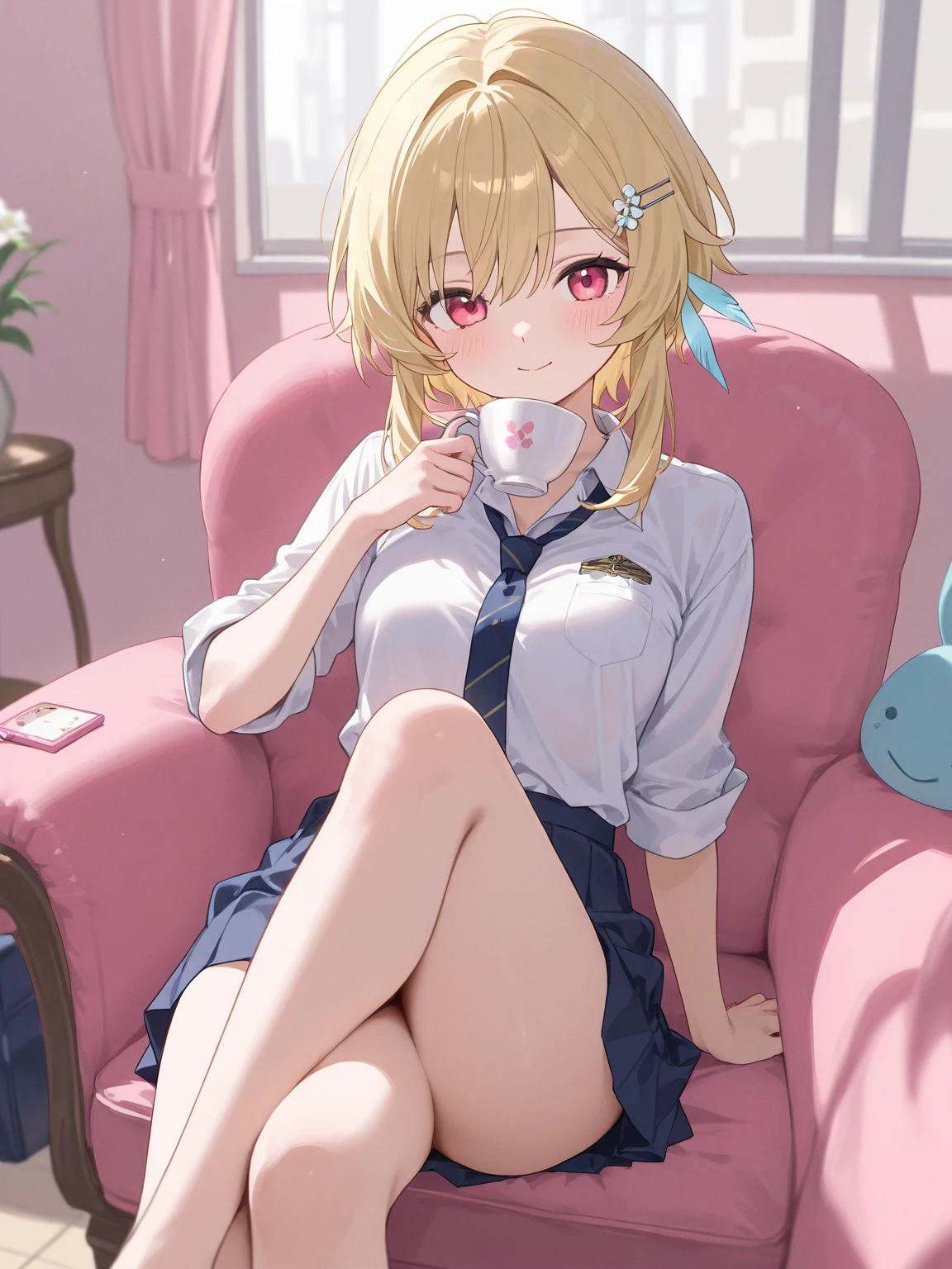 {{masterpiece}}, {{{highest quality}}}, artbook, Are you okay_art_parody, Unbelievably_disorganized, realistic, photograph, Improve, short hair, blonde, bangs, detailed and beautiful eyes, aqua eye,  aqua eye, pink eyeshadow, big breasts,Chubby、 have, 白いブラウスとミニスカートとapronを着ている, apron、floral sheer socks:1.2, white athletic shoes, Sony Alpha 7R IV で撮影,Lovely,showing off her panties to the viewer、wearing small plain panties、I don&#39;t have anything in my hand、accurate anatomy、precise fingers、flower shop、flower shopの店員:1.5、lots of flowers、large amount of flowers:1.5、flower shopの内装、Shooting from close to the ground、Are crying、Looks sad、Looks sadな表情、tears:1.5、painful、painful、whimper、looking down:1.5、looking down、