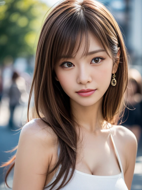 ((top-quality、8K、​masterpiece:1.3))、foco nítido:1.2、Perfect Body Beauty:1.4、Slim abs:1.2、((dark brown  hair))、((ultra gigantic tits))、(natural soft light、street corner:1.1)、Highly detailed facial and skin texture、A detailed eye、二重まぶた、(((dynamic ungle)))、full body photographed、Realistic tits、Realistic nipples、Realistic pubic hair