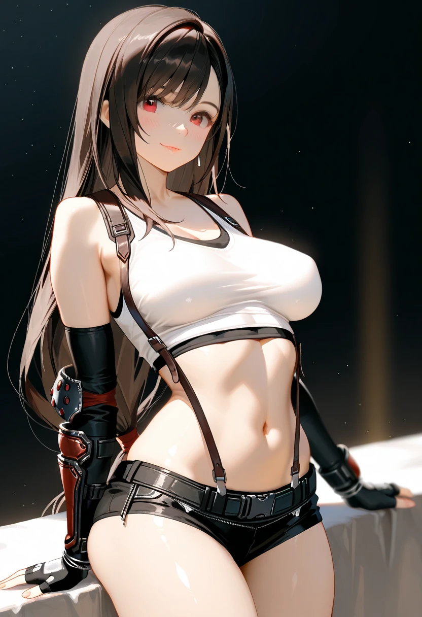 1 Beautiful Girl middle School girls, Tifa, Low rise, mini skirt, White tank top, Nervous Shirt, Black Hair, Long Hair, Long gloves with elbow pads, (Black Suspenders:1.4), (White short tank top:1.7), Beautiful navel, Browsing Caution, (blush), masterpiece, highest quality, High resolution, (40 year old mafia man, penis:1.4), Perfect limbs, (Mating press:1.2), sexual intercourse, ((((penis enters vagina)))), behind, Spread your legs, Depicting a beautiful vagina, ((Binding, Arms behind your back:1.2)), ((Restrained by rope The rope emphasizes her breasts and digs into her crotch.)), A beautiful girl has sexual intercourse with a man