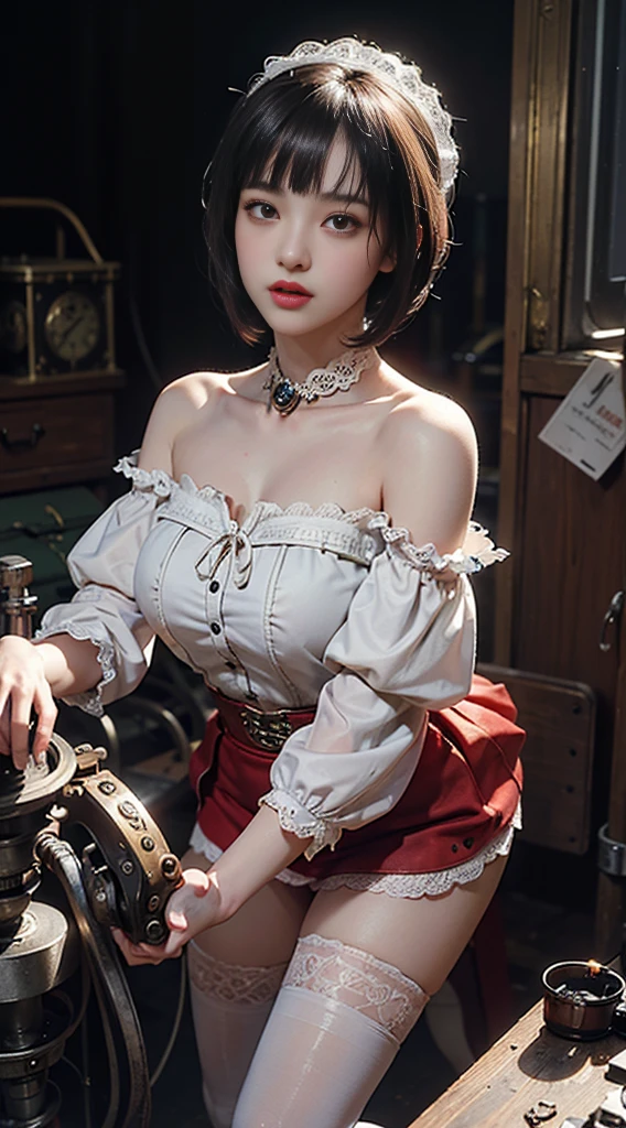 ((Best quality)), ((masterpiece)), (detailed:1.4), 3D, an image of a beautiful cyberpunk female,HDR (High Dynamic Range),Ray Tracing,NVIDIA RTX,Super-Resolution,Unreal 5,Subsurface scattering,PBR Texturing,Post-processing,Anisotropic Filtering,Depth-of-field,Maximum clarity and sharpness,Multi-layered textures,Albedo and Specular maps,Surface shading,Accurate simulation of light-material interaction,Perfect proportions,Octane Render,Two-tone lighting,Wide aperture,Low ISO,White balance,Rule of thirds,8K RAW,