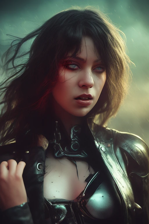 A mysterious hot sexy dark girl with a tormented look, a hill with a full moon in the background, detailed facial features, long dark hair, dramatic lighting, dark fantasy, moody tones, cinematic composition, muted colors, chiaroscuro, dramatic shadows, (best quality,4k,8k,highres,masterpiece:1.2),ultra-detailed,(realistic,photorealistic,photo-realistic:1.37)