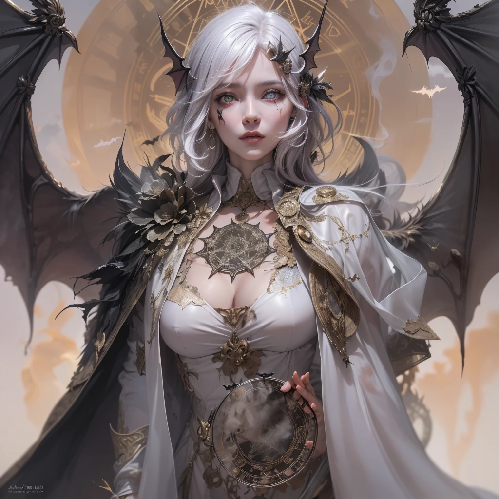 (Best quality), Dark fantasy, big sword, magical little girl, Gothic, double tails, Realistic, Ultra detailed, High definition, anime big breast,