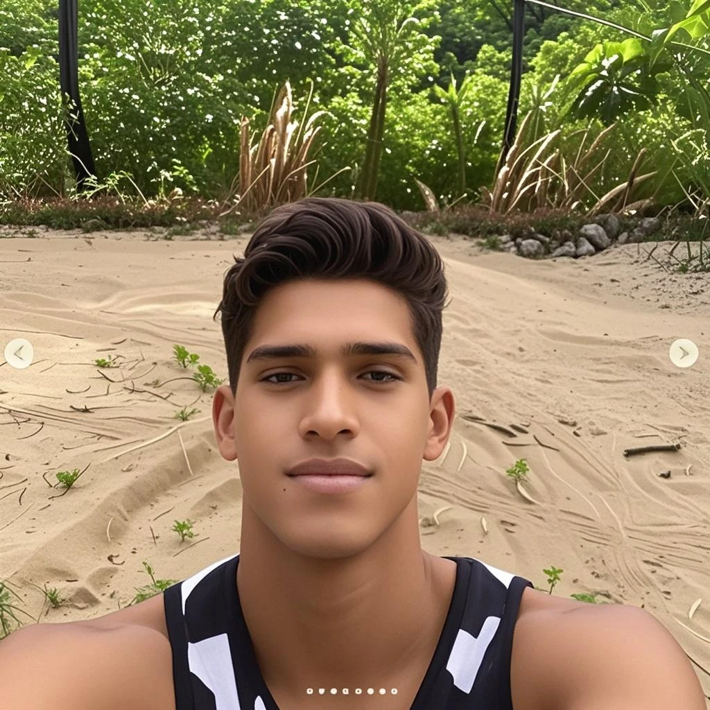 Recreate this person in Jalapao Park in Tocantins 