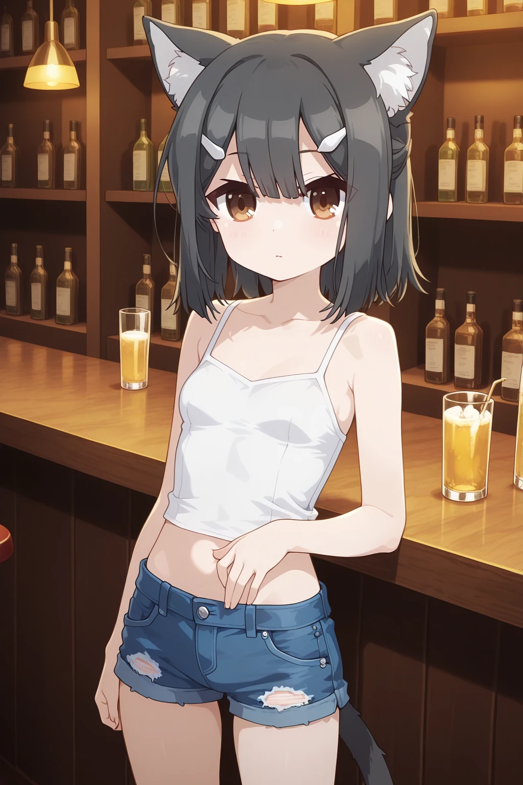 Kitasan Black,smile、(?????:1.9),Outdoors、blue sky、(Wearing a collar:1.5)、Earrings、Earrings、bracelet,(masterpiece, Highest quality, Highest quality, Official Art, Beautiful and aesthetic:1.2),(Ultra-detailed),Open your mouth,(Steam coming out of the sides:1.5),(Cowboy Shot)、(Beautiful Face:1.4)、(Peeing:1.5)、Up from the bottom、Sweat、Facing forward,(最高のsmile:1.5)、全?????,???????????、navel piercing,Short Hair,((Slim figure))、(3 year old girl)、,(Small ???????:1.5)、????????????,(????:1.5),、(Hands on ????)、Highest quality、Very detailed、Animal ears