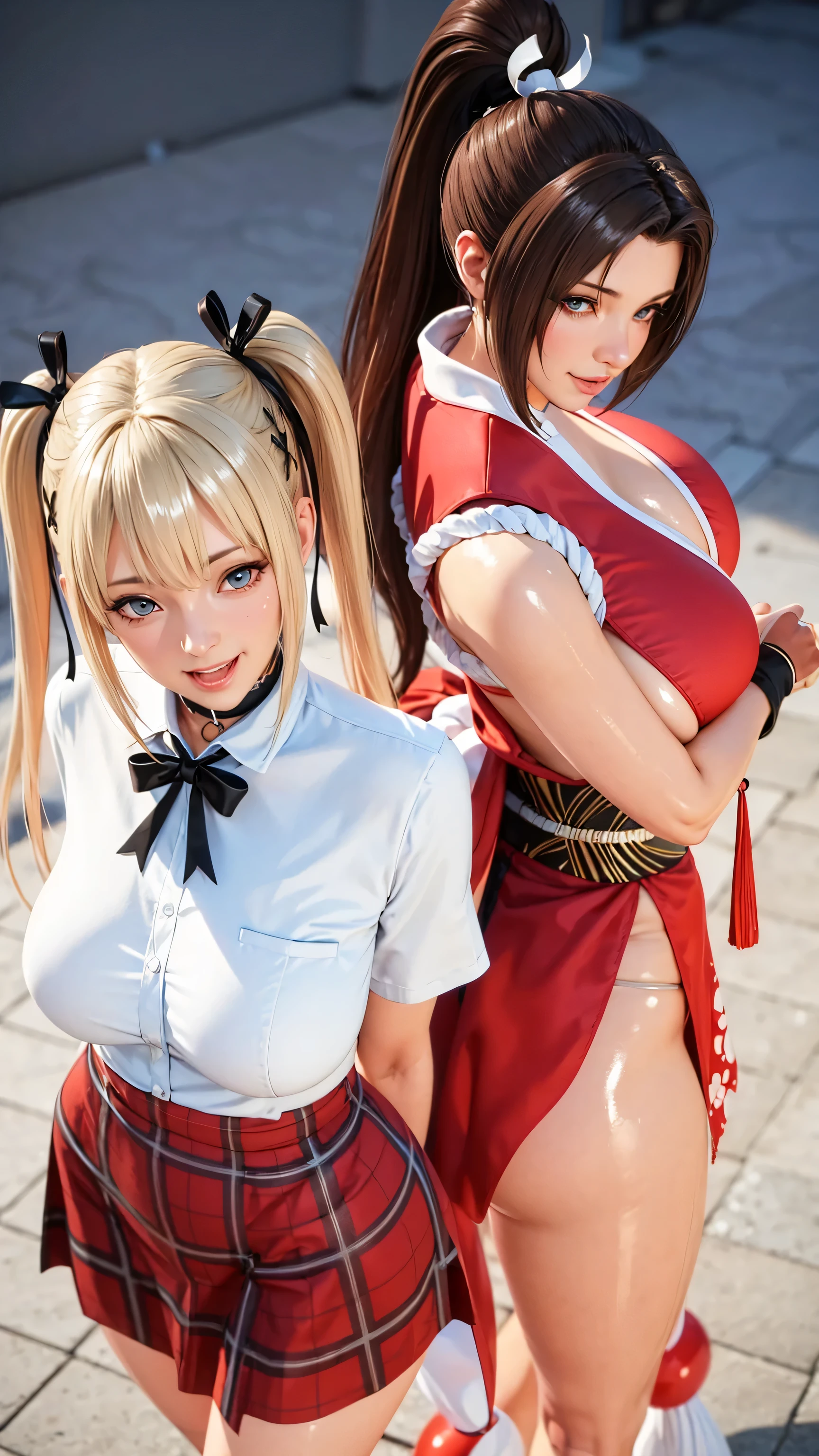 (8k, 超A high resolution, highest quality, Tabletop:1.2),(18-year-old:1.2)、(avert your eyes)、8k、Japanese girl's life々Beautiful portrait、Photorealistic、超A high resolution、highest quality、Shibuya Gal、 (Quite large breasts、Tight and slender body:1.2)(Volleyball Club、Volleyball Uniforms、high leg bloomers、Long blonde one-length hair:1.35)(Two pretty busty female teammates、On all fours、Cute Smile:1.5)、Camel Toe、Giant tit、Nipple Puffs、Cleavage、Plump、Super big breasts、Super big butt、Earrings、Earrings、necklace、thick lips、Heterochromia、Bracelet、Caster wheel、first round、hair charm、Lip gloss、eye shadow、long false eyelashes、well-groomed eyebrows、Tear bags、Lip gloss、Red lipstick、Eyeliner、red cheek、Headband、ribbon、Manicure、pedicure、nail、My chest is about to explode、Super big breasts、Saggy breasts、Hands press together、Squeeze the chest、Nipple Puffs、Group photo、multiple