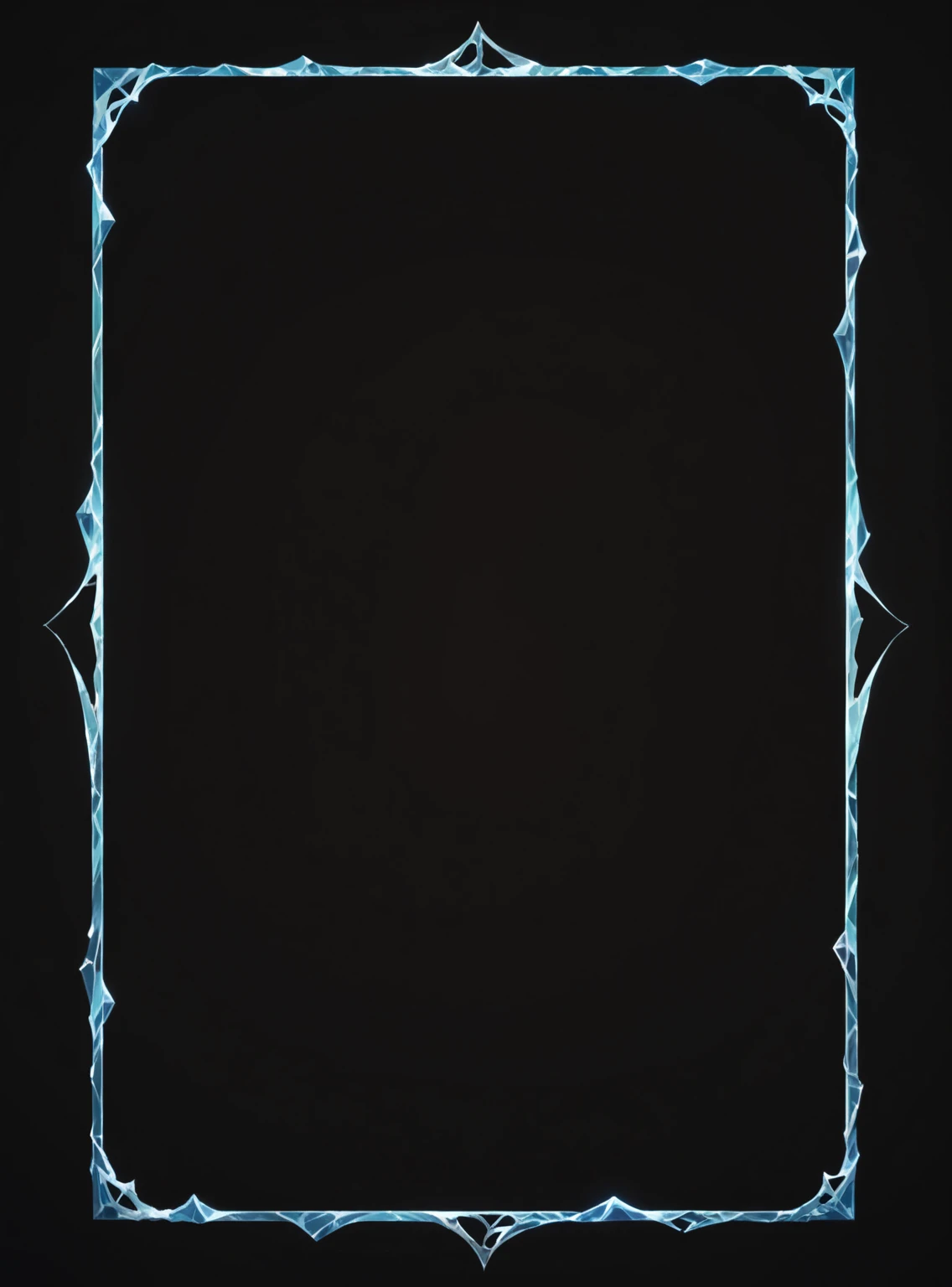 The crystals move slowly to and from the center and flicker.