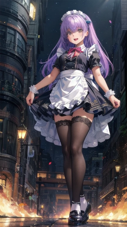 Chica de anime con un vestido corto posando en una plataforma, Chica de anime con disfraz de sirvienta, Hermosa criada, Loli en vestido, Lindo anime waifu en un bonito vestido, Traje de sirvienta, Anime Cat Girl en un disfraz de sirvienta, Chica anime con un vestido negro, seductora chica de anime, vestido de sirvienta, small curvy loli, a sexy maid in a magical forest