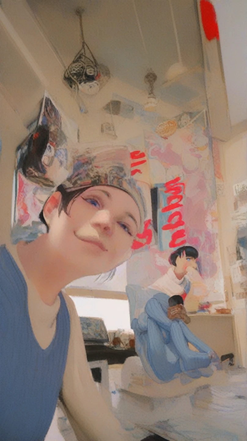 score_9, score_8_up, score_7_up, source_anime, <break> solo, 1girl, r0gu3, dark-skinned female, light smile, closed mouth, looking at you, standing, arms behind back, short hair, black hair, blunt bangs, blue eyes, white sweater, sweater dress, ribbed sweater, turtleneck, black pantyhose, medium breasts, indoors, bedroom
<segment:yolo-face_yolov8m.pt,0.4,0.5//cid=1>