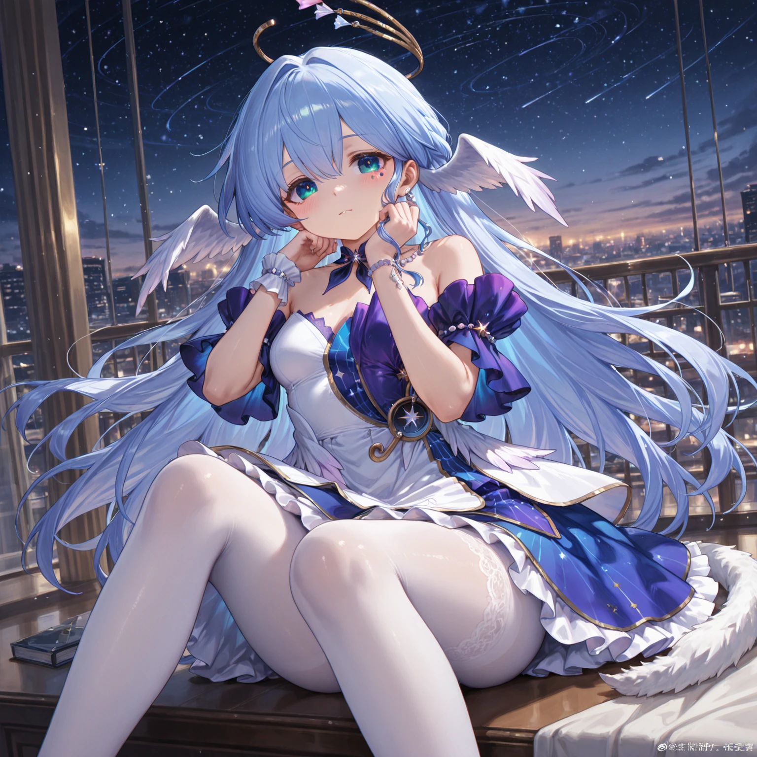 (Masterpiece, Highest quality, best quality, official art, beautiful and beautiful:1.2),(8K, best quality, Masterpiece:1.2), (((Masterpiece))),(((best quality))),(((very detailed))),illustration,WHO, (Masterpiece, Highest quality, best quality, official art, beautiful and beautiful:1.2),(8K, best quality, Masterpiece:1.2), Masterpiece, best quality, (Beautifully detailed eyes),(1 girl), alone,(depth of field),(alone focus),8K,HDR,(Ultra high resolution),(height),(beautiful picture),(perfect light),(small waist),(Beautiful long legs),(full body),(lens flare),(smile),Blush,(Beautiful hands),(perfect hand),(arm support),((nonsense)),Robin_(Honkai:_star_railway), (wing head),Ahoge,radius,(wedding dress), (white dress),(puffy short sleeves),(Pleated dress),(white shirt),(skirt), ((white gloves),(Lace Decorated Gloves)),(elbow gloves), necklace,decorations,(white leg set),(white shoes),(high-heels), In the building,stand,room, window, curtain, carpet,veil,(holding a bouquet), big breasts,Show your breasts,The cracks are clear...,((big tits)),(pubic bone), rift, visible chest, ((bare breast:1.37)), I see bulging nipples.,(((large areolae:1.4,pink,The nipples are clearly visible.....))), Spread your legs,(Perfect:1.4),Pussy really spreads,Spread,Pussy,โชว์Pussy,(juice:1.2),(Cum in pussy:1.2),(pubic hair:1.4),sweat,(open pussy:1.4),cervix:1.2,