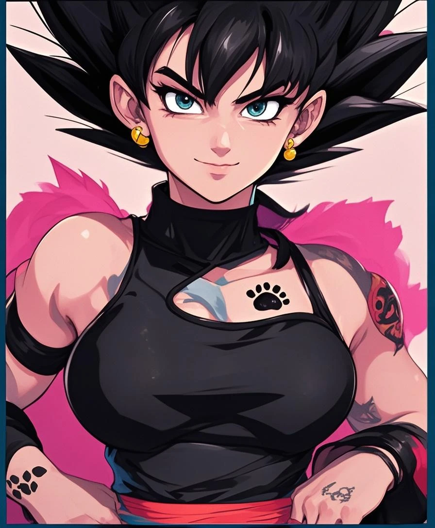 Who, detailed body, sexy, dragon ball z character, foreground, Girl, Goku'wife, attractive body, great attributes