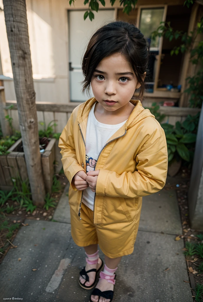 Small boy Demon sheep Yellow eyes White skin Round face Torn clothes No shoes