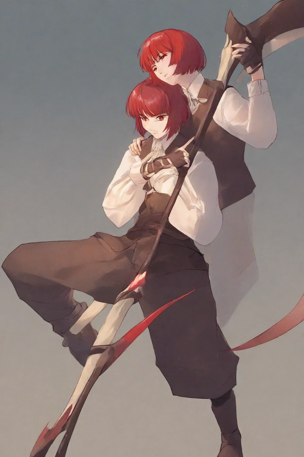 ((best quality,masterpiece, extremely detailed 8K wallpaper)),detailed light, official art, best shadow, (detailed sky, beautiful sky), layered clouds, 1boy, (side face, full body), shouder tatoo. male focus, aqua eyes, red hair, single horn, detailed eyes, beautiful eyes, detailed face standing, expressions, dynamic pose, wind, vibrant_color, strips_mark_on_face, leoanrd_dung