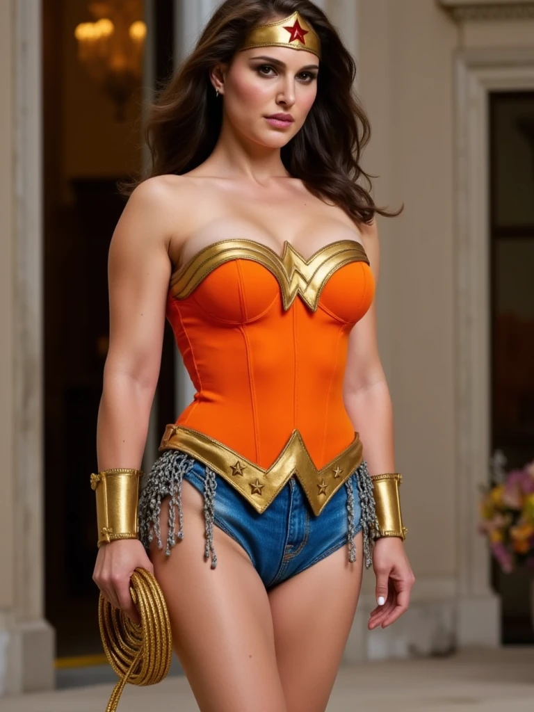 Masterpiece: 1.3, Imposing Figure of a Woman: 1.72 meters, Caucasian with stunning white skin, Armor-clad: Aphrodite Meets Wonder Woman, Resembling a Harmonious Blend of Christina Hendricks and Youthful Brooke Shields, Excessive Charms, Bioluminescent Slime Trail, Incredible Vital Statistics: Impossibly Small Waist, Superior Hip Measurements, Circumference of Lower Extremities Beyond 90 Inches, Massively Enormous Buttocks, Location: Unspecified, Intense Detailing, Bold Leggings, Hyper