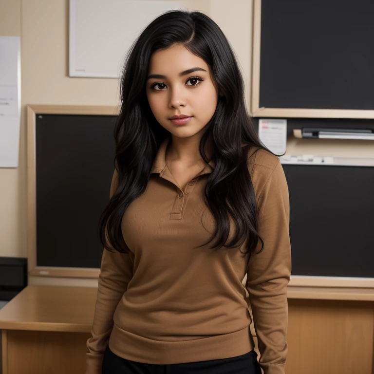 young woman, listening to doctor, modern era, casual clothes, doctor's office, looking worried, medical equipment in the background, medium shot, somber style