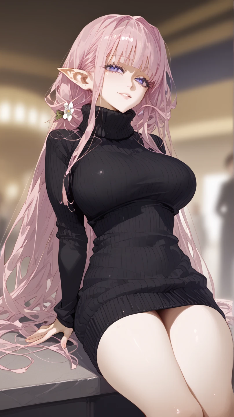 Very large breasts、Nipples、Sexy pose、Sexy Face、evilの女幹部、evil役、risque clothes、Long gloves、Pink Hair、Eroticいお姉さん、evil、Hypnosis、brainwashing、Erotic、brainwashingされて目が紫色になる、Hearts in the eyes、Long Hair、Taunt、Eroticい顔、Enemy sister、lure、黒とピンクを基調としたrisque clothes、Purple eyes