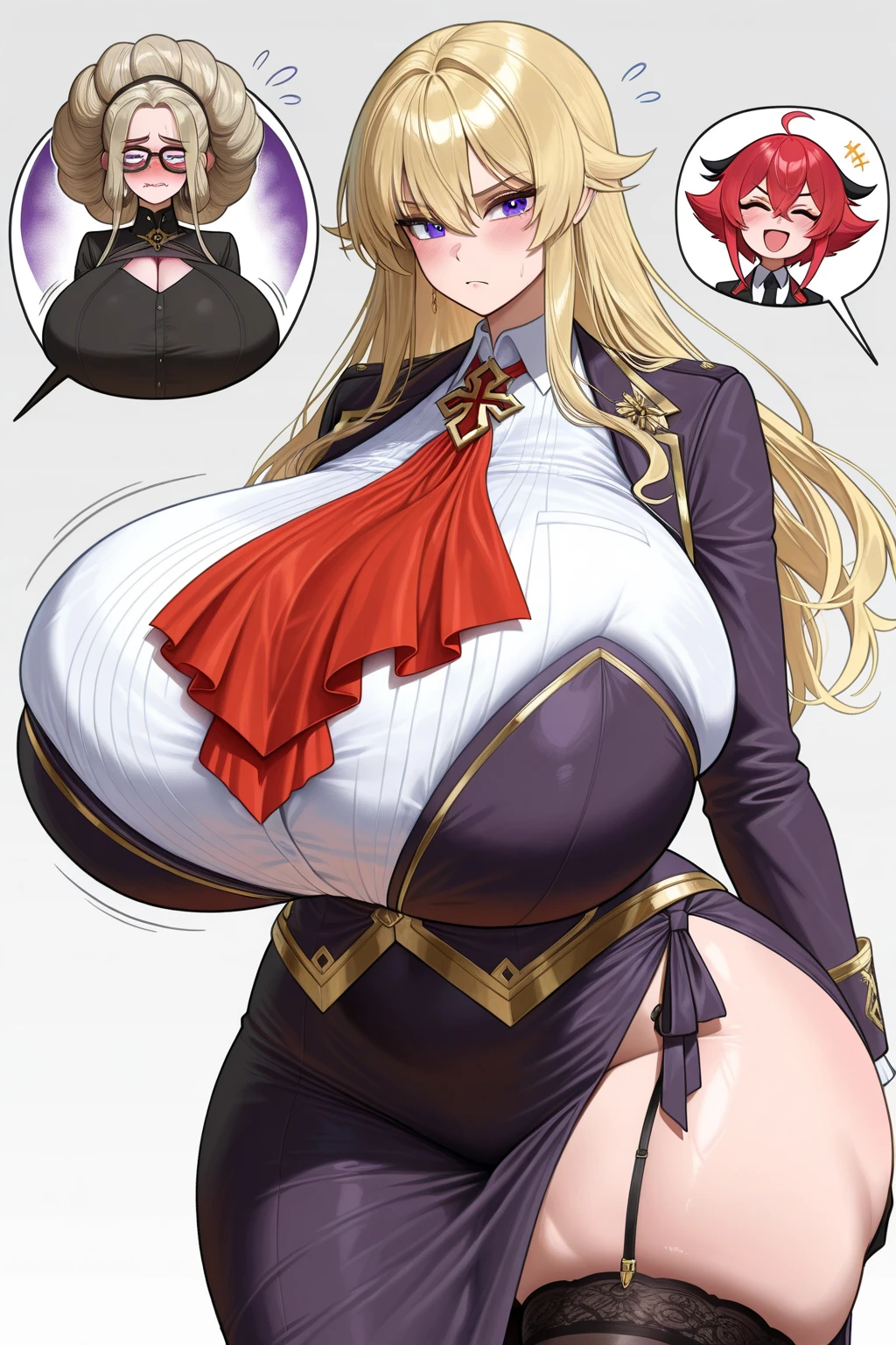 NSFW, ( 5 milf idol girls alongside ), comic magazine cover, multiple girls, 18-years old, Looking afar,   castle ,leotard,, (armor dress combination leotard:1.4), bared  chest, (Big breasts), Black hair, Blonde hair, Beige hair, (glad:1.3), ( Tuck Up dress:1.7 ),(thong panty:1.7 ), Open cloth ,Even before shooting,( large amount of cum on panty:1.3 ),( large amount of cum on chest:1.3 ),( large amount of cum on face:1.3 ),