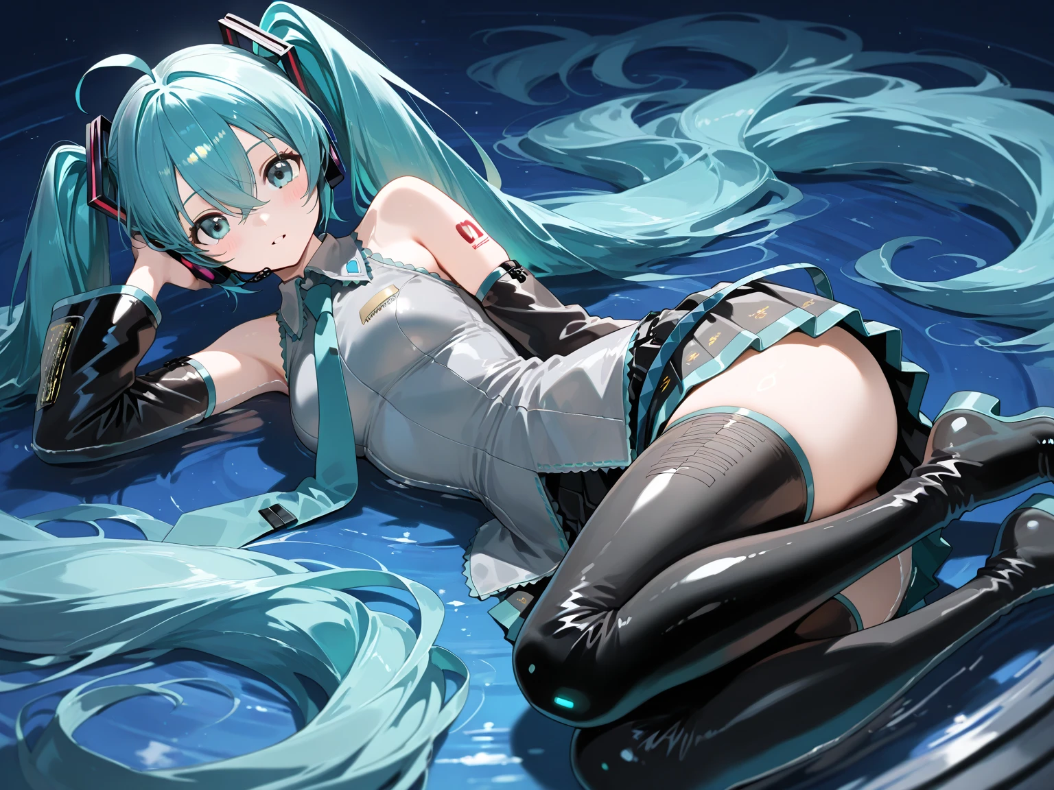 miku hatsune,Beautiful breasts,Diving suit,Diving,clean legs,instructor,Orca training
