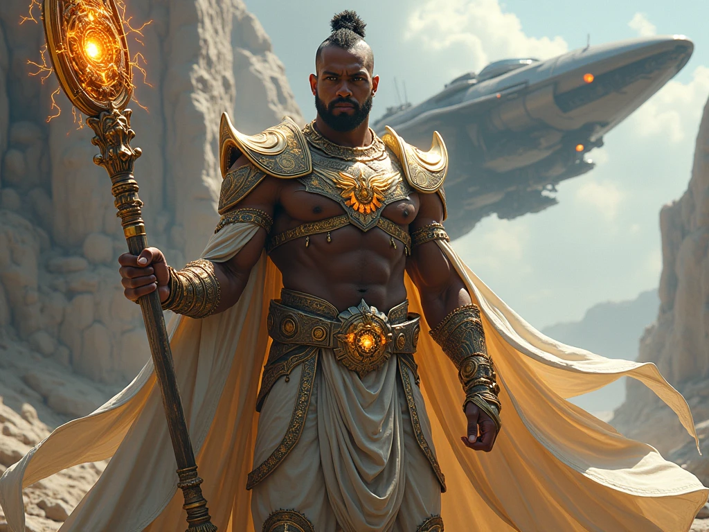 In a mesmerizing tableau, a serene Ethiopian monk battles a formidable demon with unwavering faith and unyielding courage. Clad in simple robes, he channels the power of his beliefs, repelling the demon with an aura of spiritual energy. This captivating moment reminds us of the human spirit's ability to triumph over adversity, drawing strength from sources beyond the physical realm.