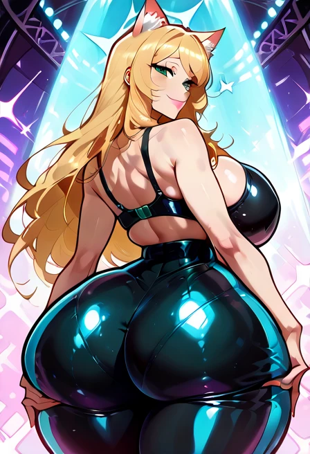 (best quality). (Ultra Detalhado). (1girl), Olhando para o Viewer. (Antecedentes detalhados). belos olhos detalhados. rosto delicado e bonito. (high saturation), seios grandes, droopy breasts, (((sexy fishnet Bunnysuit))), (((gigantic breasts))), (((off shoulders))), (breasts Focus)