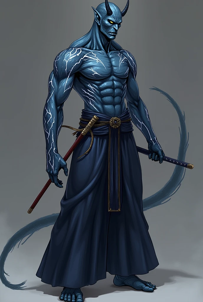 Roronova Zoro evil form in black background with Katana