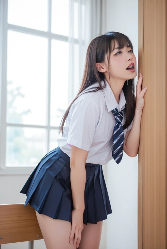 (masterpiece, Highest quality:1.2), 8k, young美しい女の子, 85mm,Official AR RAW Photos,young,Baby Face,clear,Junior high school freshman,very cute,Idol Style,student,10 generationsの少女,Sit on the floor ,put your hands behind your back,young,White see-through underwear, I can see your chest,Flat Chest,????? nipples,No makeup, Film Grain, chromatic aberration, Sharp focus, Face Light, Bright lighting, 10 generations, Detailed face, ((((((14 year old high school girl))))))、Tight waist,Delicate body,In the classroom at night,Delicate ????????,???????? are clearly visible,young??,Wide-open legs,Wide-open legs,Please spread your legs as far as possible,Look at my ????????,Showing off genitals,Feels good,From below,From the ground