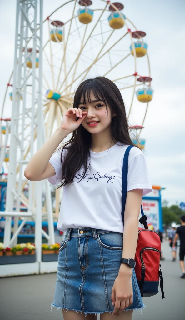 There is a woman posing for a photo at Disney World, disney artist, Disney!!, taken in 2 0 2 0, photograph taken in 2 0 2 0, taken in 2022, disney disney, Official, photo from 2022, beautiful mouse - girl, 2 0 2 0 fashion, young and cute girl, CGCOSIETY