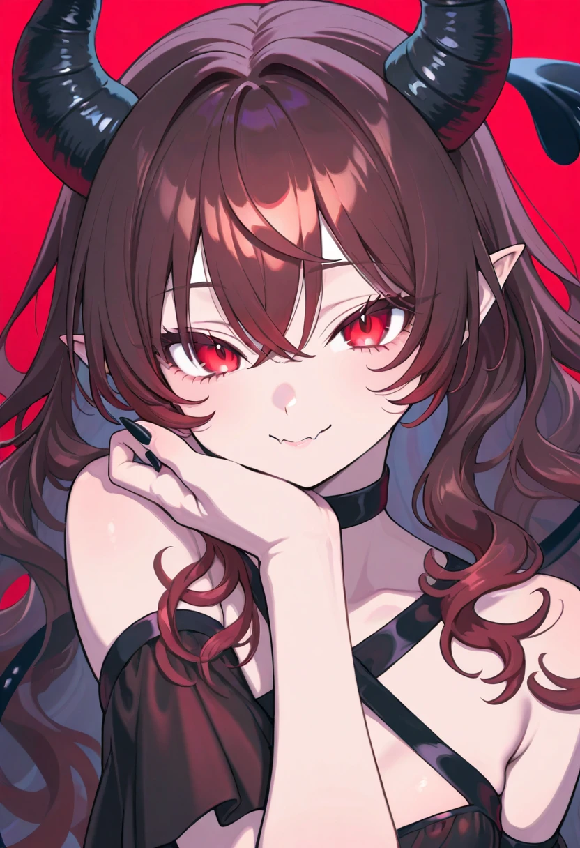 masterpiece, best quality,(colorful), (delicate eyes and face), volumetric light, ray tracing, extremely detailed CG unity 8k wallpaper, <lora:Eriko_5_final_2:1> eriko, (medium breasts:1.1), glowing eyes, heart-shaped_pupils, (spiked tail:0.9), red dress, black bra, red capelet, fur trim, elbow gloves, looking at viewer, shaded face, (gasai yuno, yandere face:1.1), hands on own face, close-up, (evil smile, creepy stare:1.1), dark room, <lora:yuno-gasai:0.9>