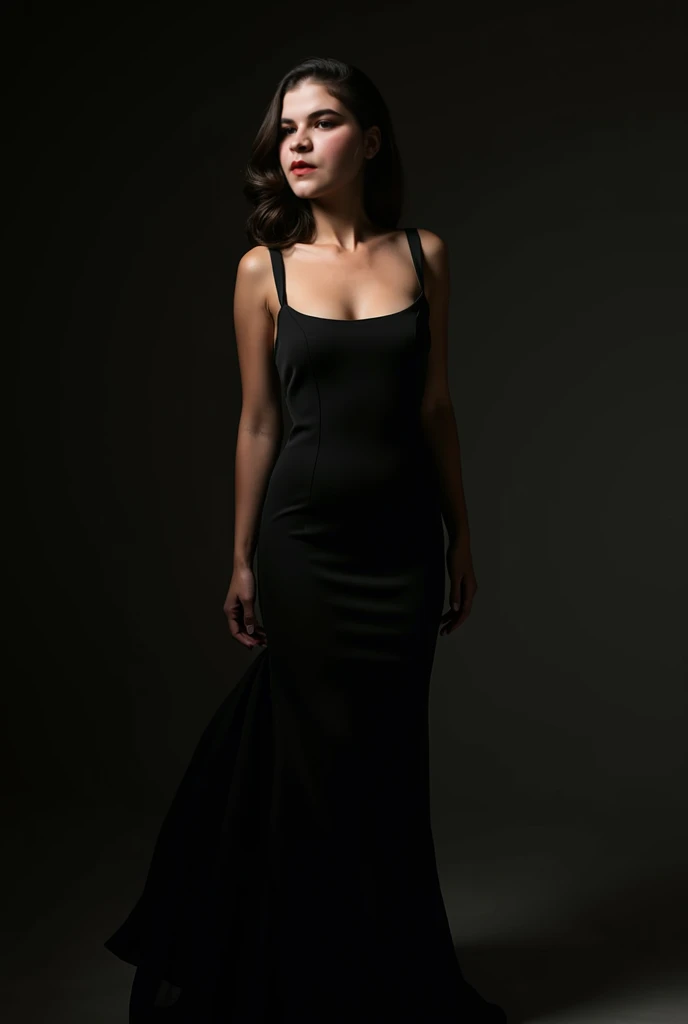 Paulette Goddard dressed in sexy evening wear and smiling