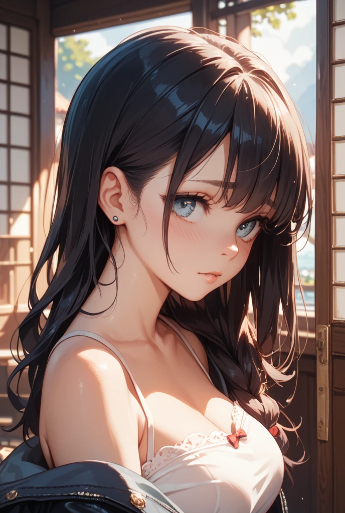 masterpiece、highest quality、High resolution、high quality images、8K, 1 female、skin luster、Texture of skin and clothing、Expression of fine eyes、Shiny golden hair,long hair girl, Manga inspired by Lee Jong-suk, trending on deviantart, realism, detailed manga style, manga art style, perfect line drawing, beautiful line drawing, digital manga art girl, K-POPアイドル, dress, beautiful blue eyes, plump lips, detailed gorgeous face, (cute smile), charm, innocent, Side view, (perfectly detailed face), (fine hands) photorealistic images, Depth of written boundary, Princess hairstyle, warm sunshine, bikini swimwear , Corolla on the head , cloud，sky sky，sunset ,The skin is delicate，