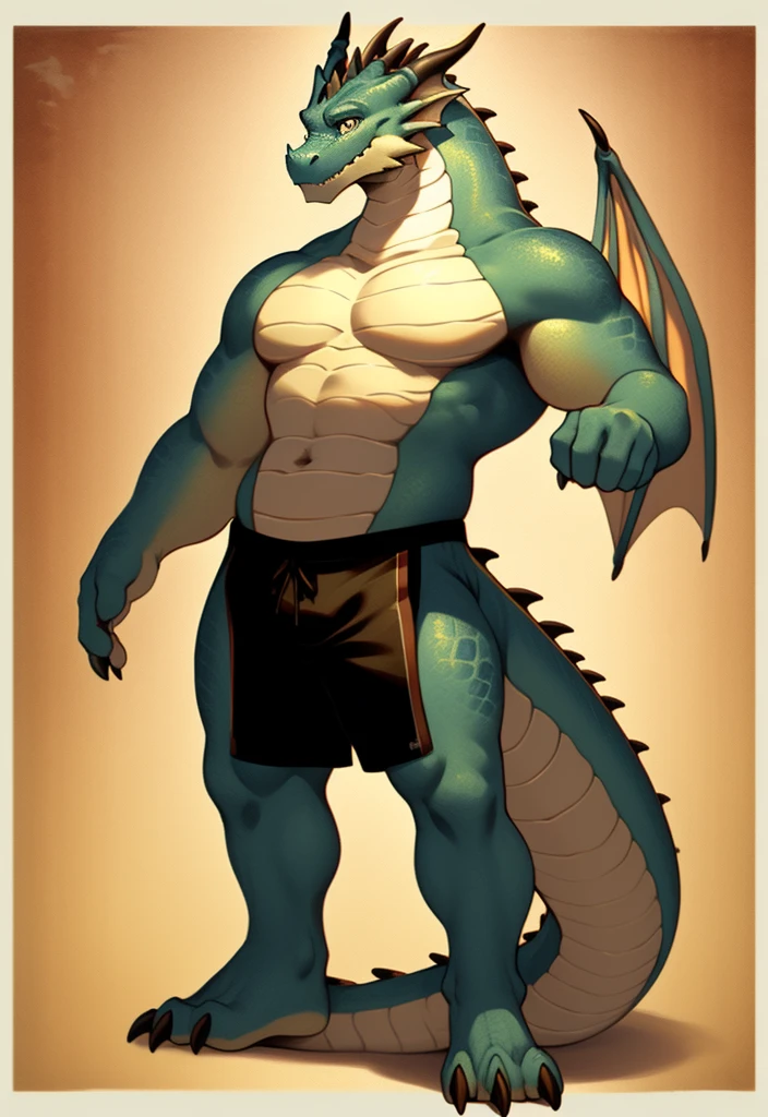 young dragon from the front, anime, corpo inteiro, detalhado, magro