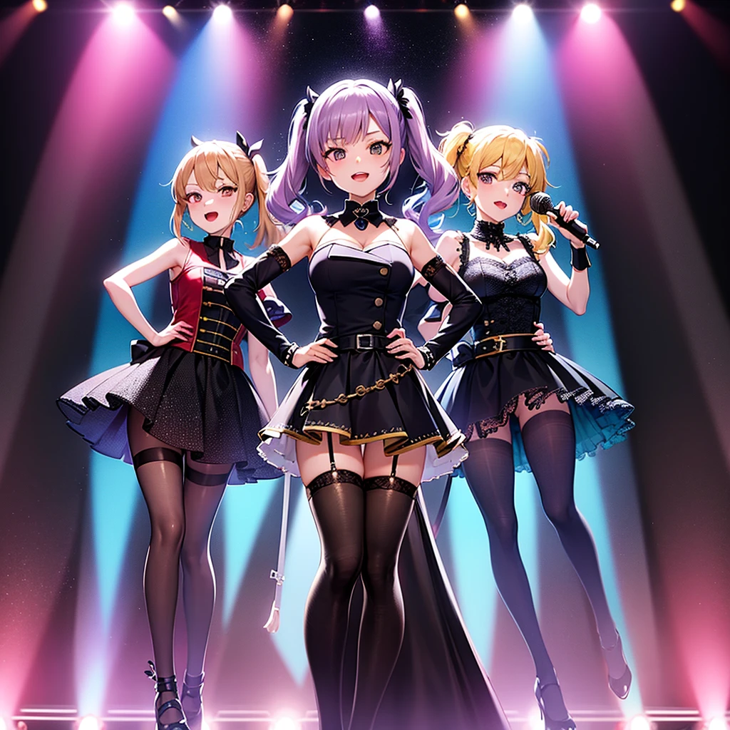 Absurd resolution, high resolution, (master masterpiece: 1.4), hyper-detailed, stand-up comedy viewers looked at the stage, expressions shocked and surprised, and opened their mouths