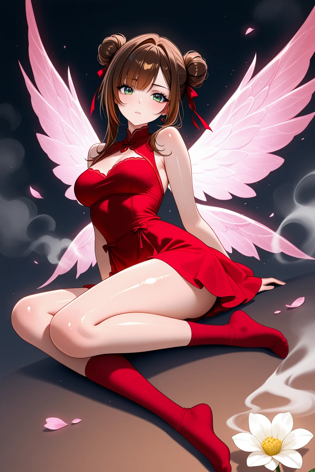 ((top-quality, 8K, ​masterpiece:1.4)), (Photorealsitic, Raw photography, Top image quality:1.5), beautiful  lighting, Movies in which girls shine, realistic shadow, huge filesize, Vibrant colors, Brilliant image quality, colourfull, Fantasia [hight resolution], (13-year-old beautiful girl:1.6), (Lori:1.2), (Junior Idol), Well-formed fingers, ((Cute pose with arms crossed behind back:1.5)), ((Glittering Perfect Beautiful Girl:1.3)), a handsome, a cool, (innocent smiles:1.2), ((Super Cute Super Beautiful Girl)), (Crisp and gentle eyes), dual, (with blush cheeks:1.4), ((morning、Beautiful girl with demon wings and tail in transparent sexy red devil costume:1.4)), Cute hair in short cuts, ((Show me your cute ass:1.2)), Perfect and beautiful body, Lovely room, Innocent Girl, Japan beautiful girl, Shines